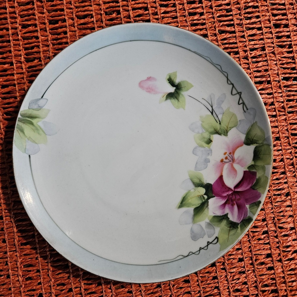 Antique Nippon Hand Painted Floral Plate 6.5"